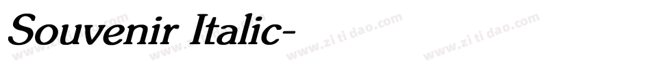 Souvenir Italic字体转换